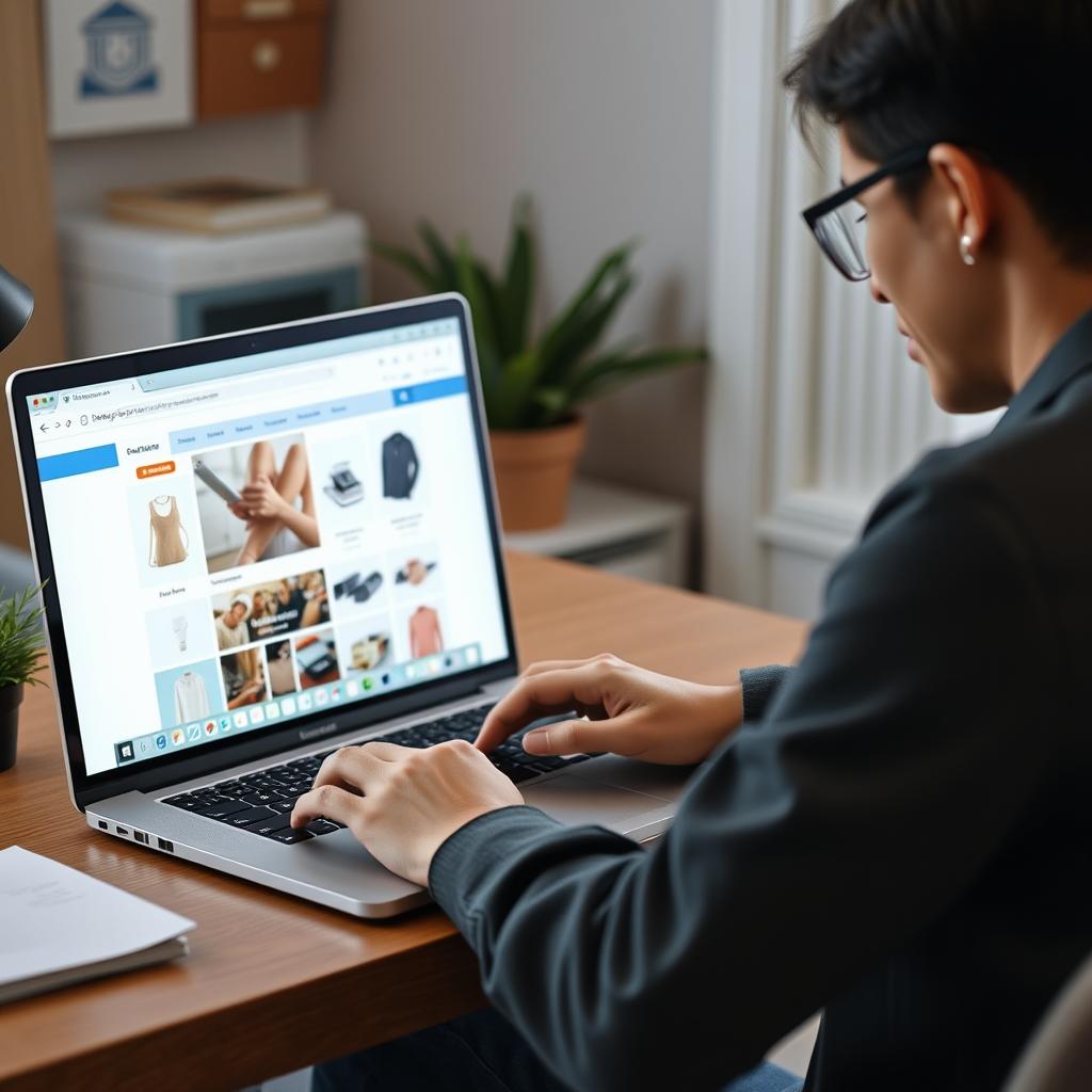 E-commerce Store Owner Managing Online Business