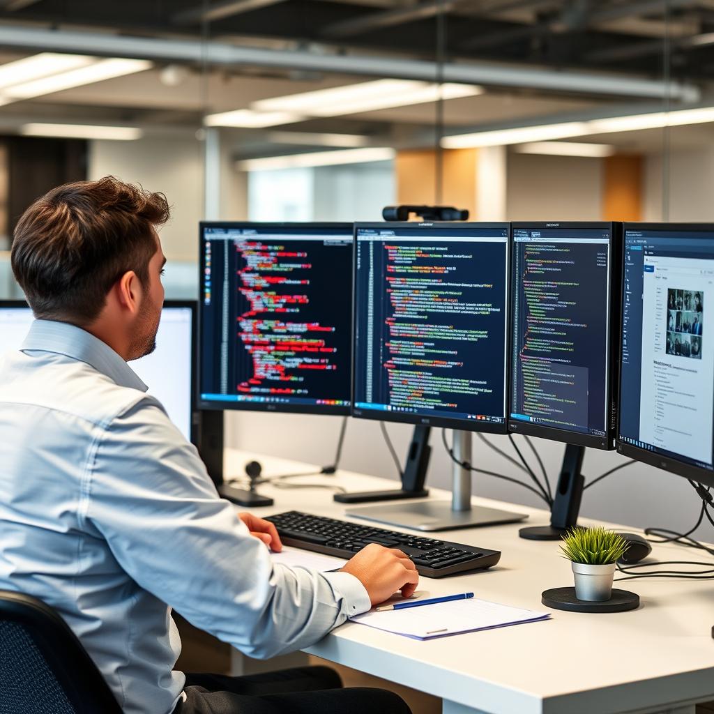 Web Developer Working on Multiple Website Projects