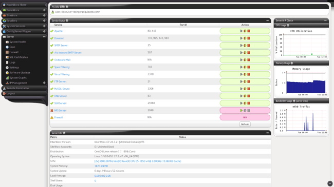 Liquid Web InterWorx Control Panel Interface